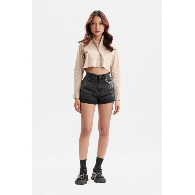 Cropped Hood Jacket