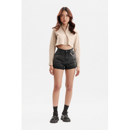 Cropped Hood Jacket