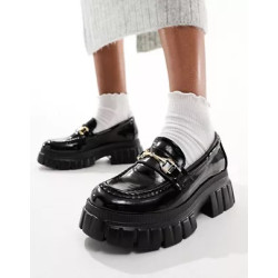 Magnus chunky loafers in black patent