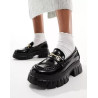 Magnus chunky loafers in black patent