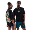 Unisex oversized license t-shirt with Looney Tunes Martian Marvin prints in black