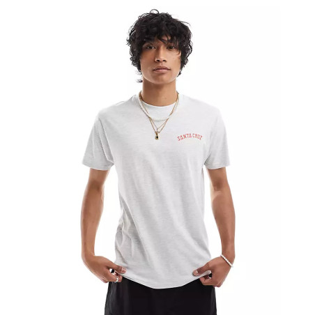 Santa Cruz foam screaming hand graphic t-shirt in grey marl