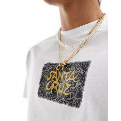 Santa Cruz faces front graphic t-shirt in white