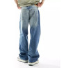 Weekday Sphere low waist loose fit jeans in jackpot blue