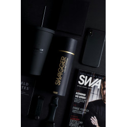 Black Products and Gear Set on a Table