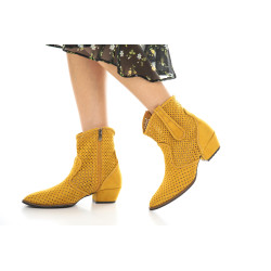 Woman in Yellow Boots