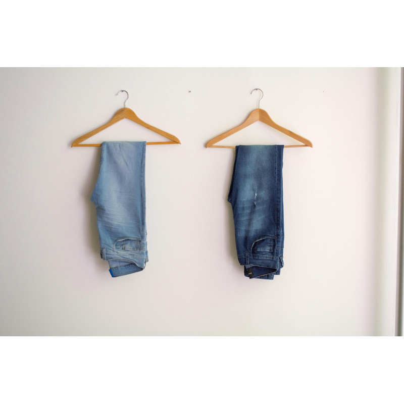Two Hanged Blue Stonewash and Blue Jeans