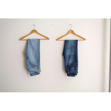 Two Hanged Blue Stonewash and Blue Jeans