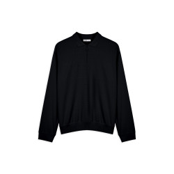 Relaxed Fit Zip-Polo Shirt