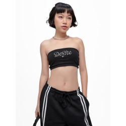 Cropped Tops With Rhinestones