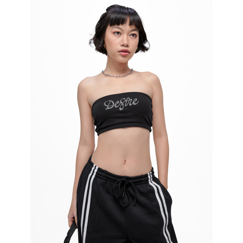 Cropped Tops With Rhinestones
